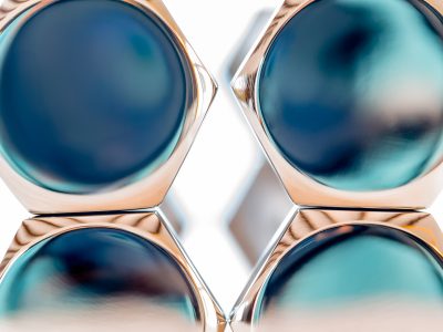 Photographie d'art de Nicolas Claris — Boulons — acier, blanc, bleu